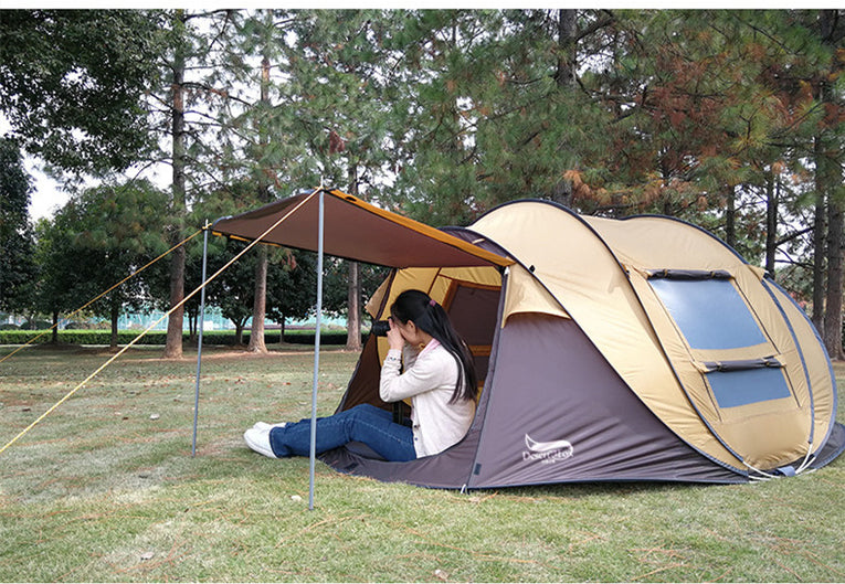 Outdoor Automatic Tent 3-4 People Quickly  Building-free Boat Tent Multi-person Camping Park Tent Rainproof