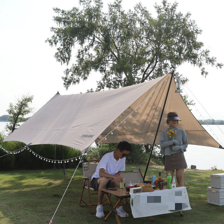 Camping Canopy Tent Camping Tarp Oxford Cloth Camping Tent Sunshade And Rain Proof