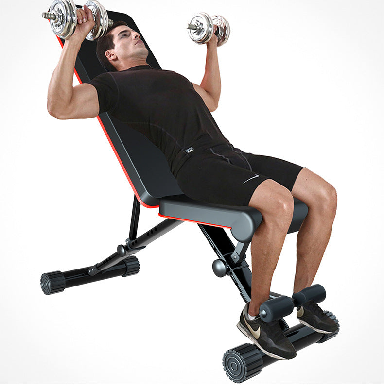 Home Dumbbell Bench Crunches Fitness Equipment