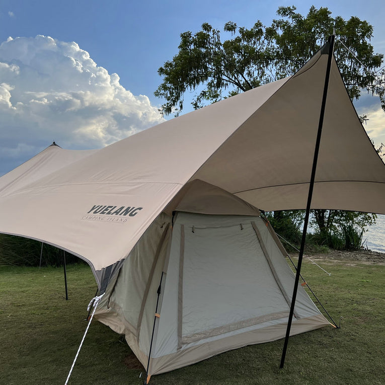 Camping Canopy Tent Camping Tarp Oxford Cloth Camping Tent Sunshade And Rain Proof