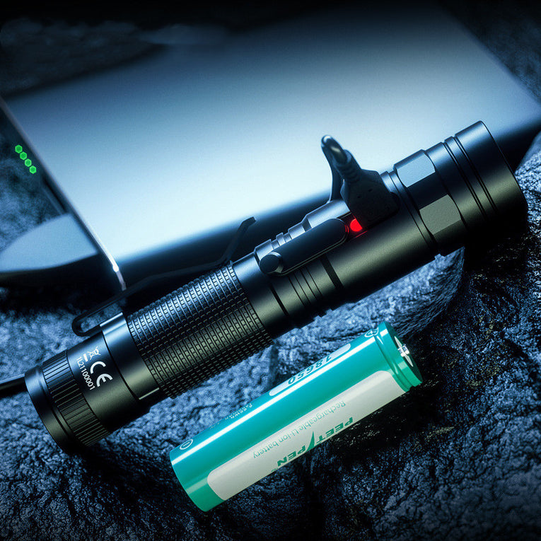 Outdoor Ultra-bright Long-range Small Portable Rechargeable Flashlight